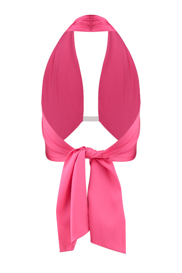 Mia Silk Top Rose Pink
