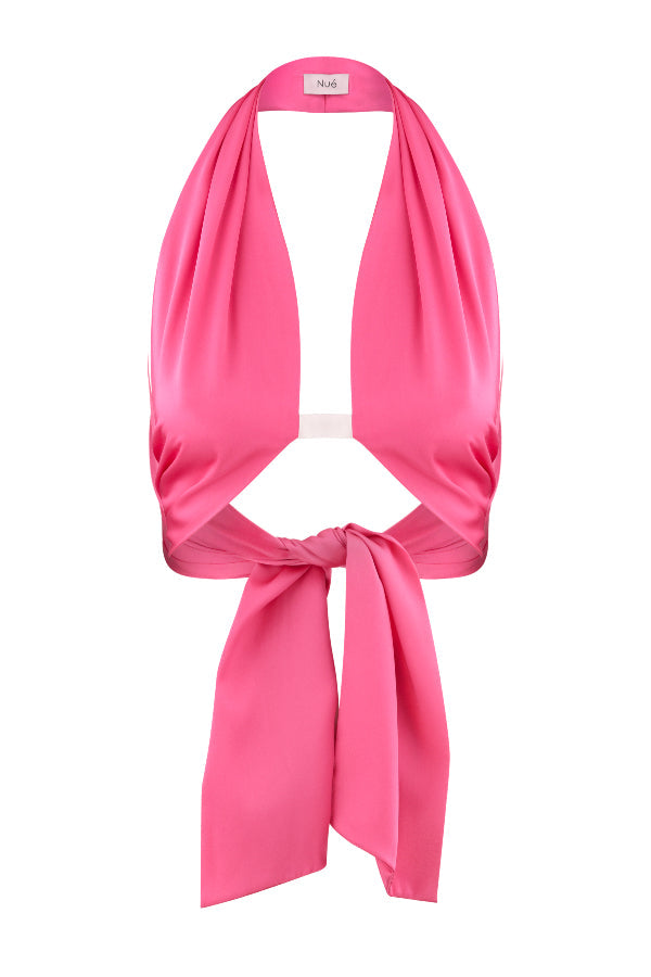 Mia Silk Top Rose Pink