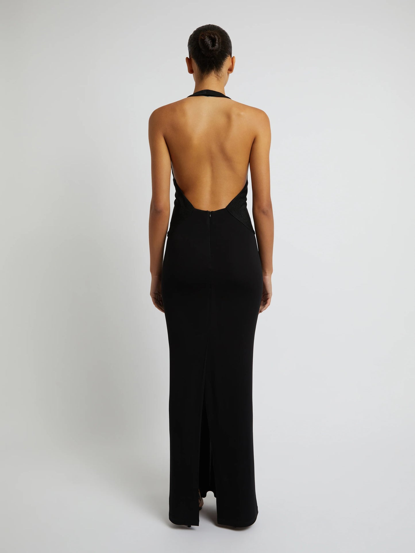 TAILORED SLOPE HALTER DRESS