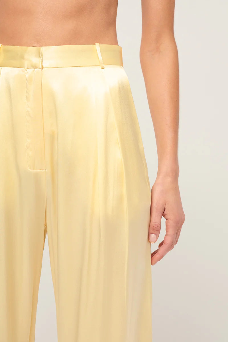 RELAXED SILK BOY PANT - PALE YELLOW