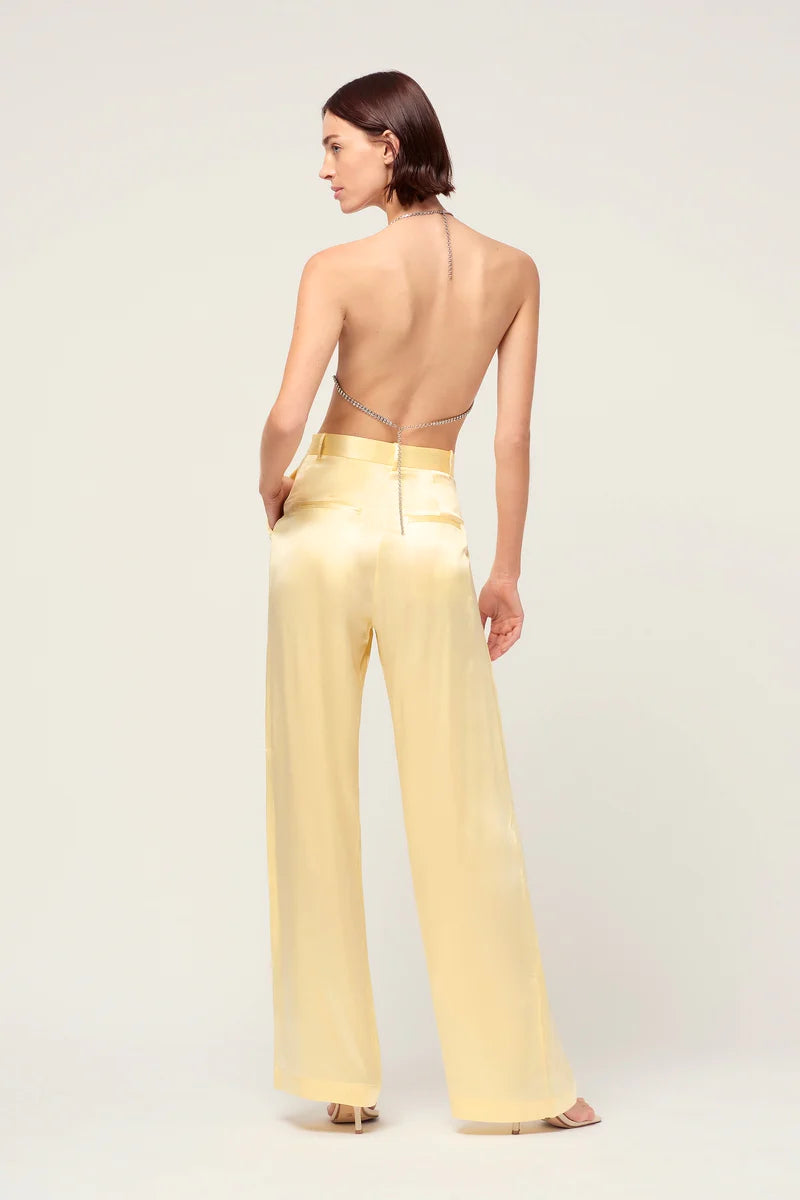 RELAXED SILK BOY PANT - PALE YELLOW