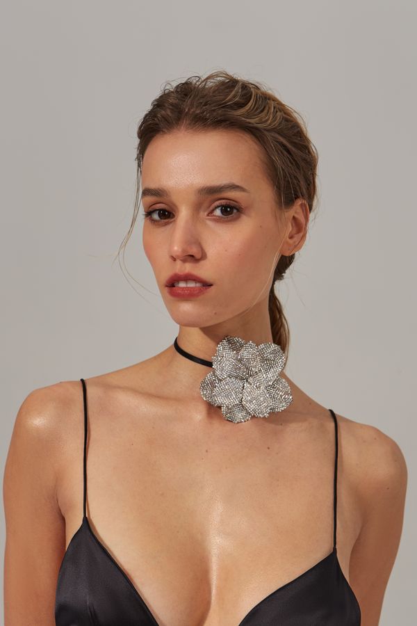 Crystal Flower Choker